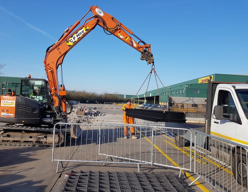 Flat Bed Van Being Loaded